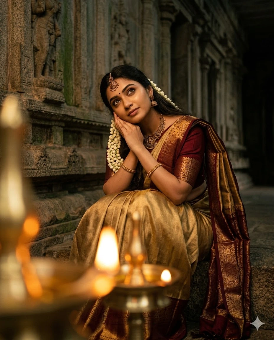 AI Saree & Ethnic Portrait Prompts prompt example 6