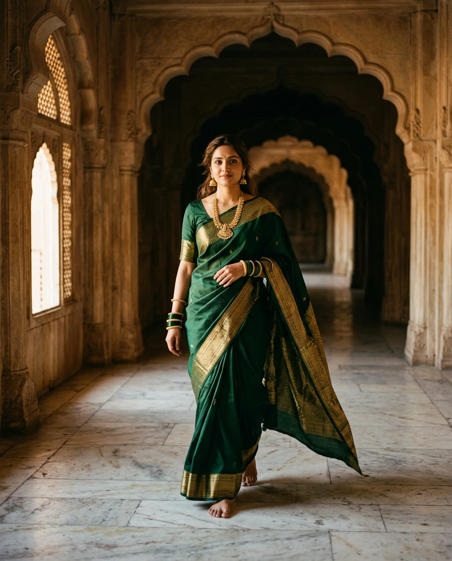AI Saree & Ethnic Portrait Prompts prompt example 4